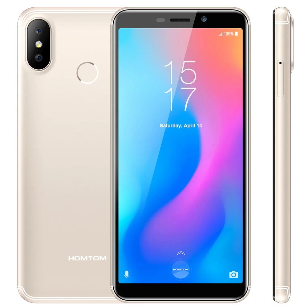 HOMTOM C2 5 &quotAndroid 8 1 2 ГБ + 16 Встроенная память 3000mA Батарея мобильного телефона Face ID