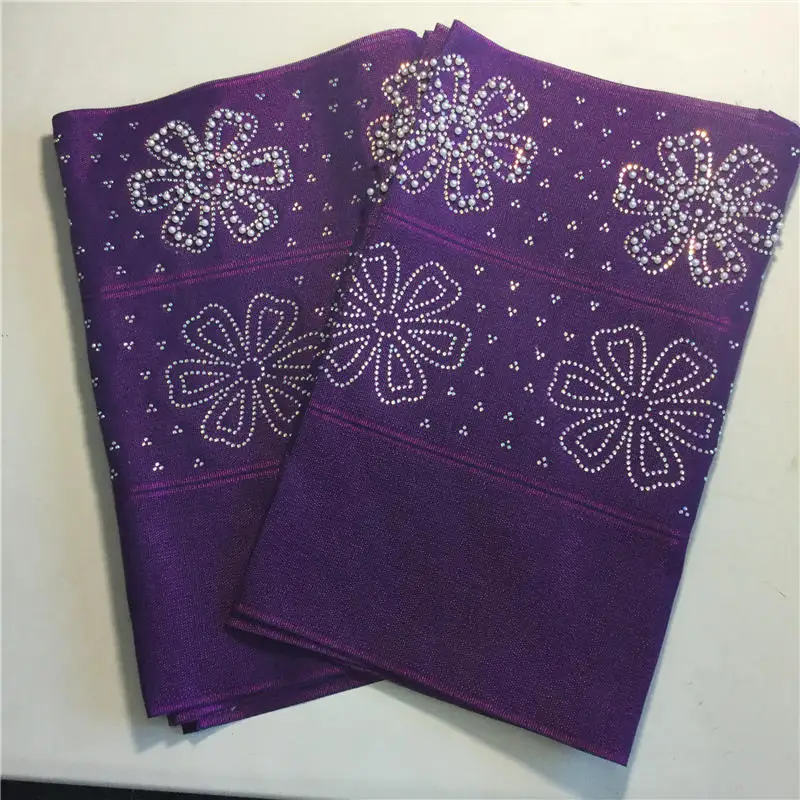 No.15 2pcs Нигерийский головной убор геле Aso oke ткань с камнями и бисером Высокое качество Африканский Aso Oke головной убор Aso Ebi для wedding-AH30 - Цвет: No.15 2pcs