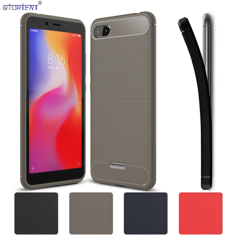 Чехол для Xiaomi Redmi 6A противоударный чехол из углеродного волокна и ТПУ Xaomi A6 6 A