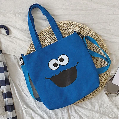blue Harajuku Sesame уличная сумка на плечо холщовая дизайнерская роскошная сумка женская сумка через плечо для подростков Женская сумочка Bolsa Feminina - Цвет: blue
