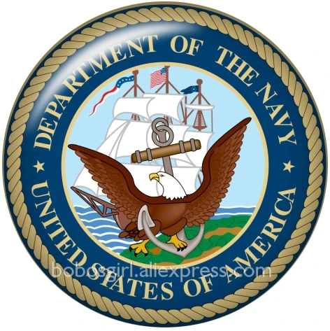Соединенные Штаты темно-синие армейские стеклянные кнопки ювелирные изделия DIY круглые фото Кабошоны с плоской обратной стороной DA1299 - Окраска металла: A7530