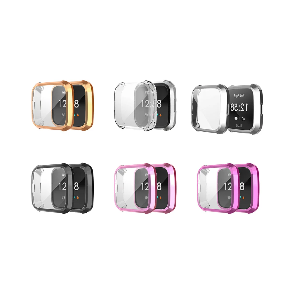 Замена для Fitbit Versa Lite Watch ТПУ полный экран протектор Защитная рамка чехол