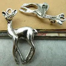 30 шт. серебряные подвески в виде оленя 22 х34 мм|accessories racing|accessories