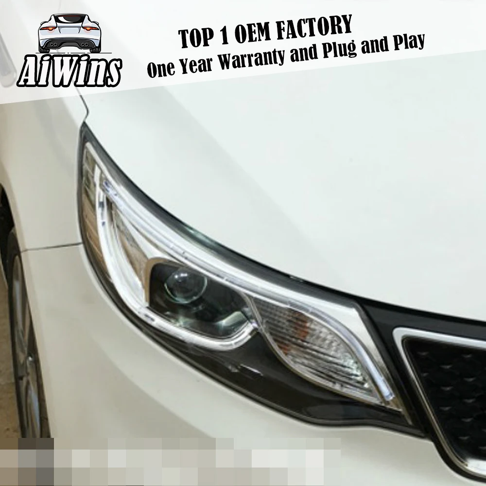 Aiwins Стайлинг Головной фонарь для Kia K2 фары 2015 Новый Rio светодиодный DRL Bi Xenon