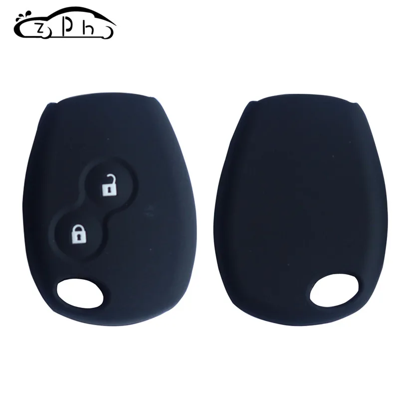 Силиконовый для ключа автомобиля чехол 2 кнопки для Renault Clio Scenic Megane Duster Captur Twingo Modus Автомобильный Дистанционный ключ