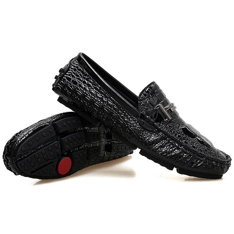 ALCUBIEREE Big Size 48 Men Boat Shoes High Quality Leather Male Casual Slip On Flats Loafers Fashion Moccasins | Обувь