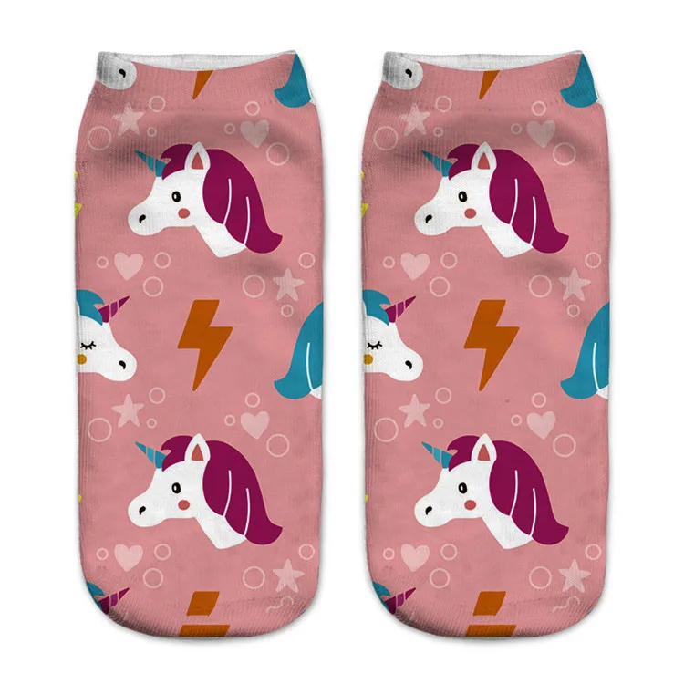 Бег цыпленок Единорог 3D цифровая печать женские носки оптом|socks wholesale|socks socksocks women