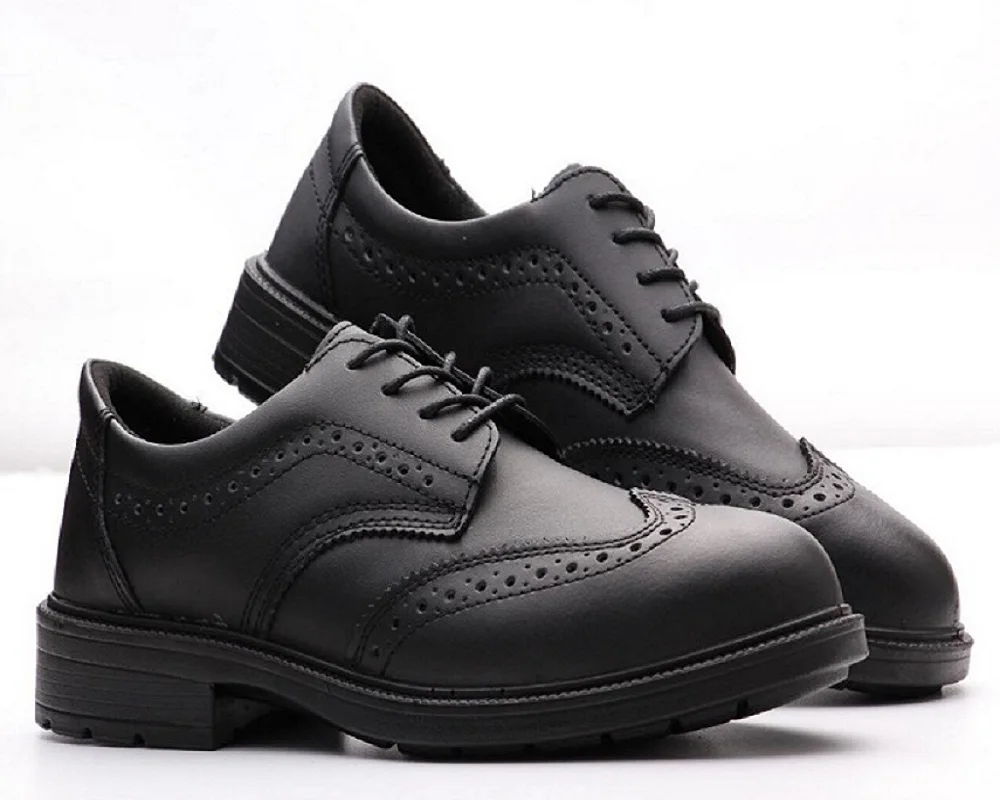 

Military work boot,Fashion Safety shoes for man,Anti-slip,Breathable Reflective Black Handsome Mens Business Shoes.