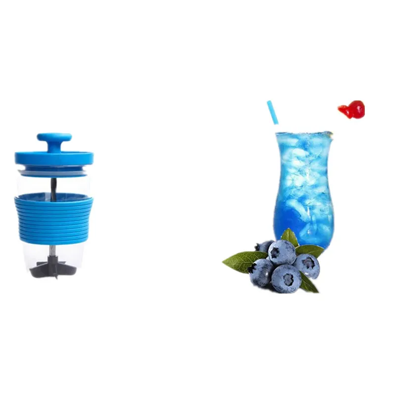 Fruit Tools 300ml Plastic Kitchen Mini Manual Juicer Squeezer Juice Stirring Mixing Cup Smoothie Maker fruit juice |