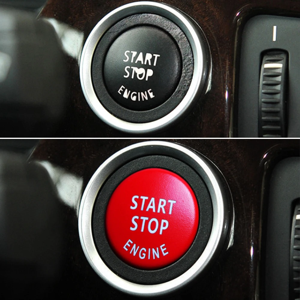 Кнопка запуска двигателя автомобиля замена крышки выключателя аксессуары ключ