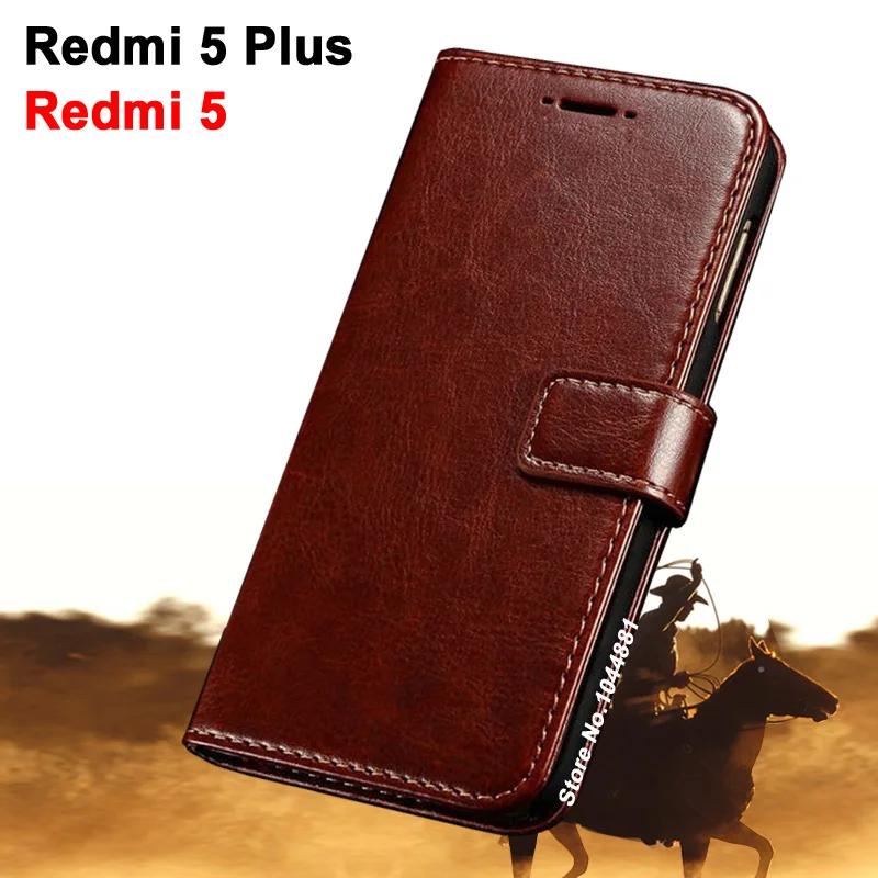 Xiaomi Redmi 5 плюс Чехол кожа Crazy horse силиконовый чехол для роскошные Redmi5 Для Телефона |