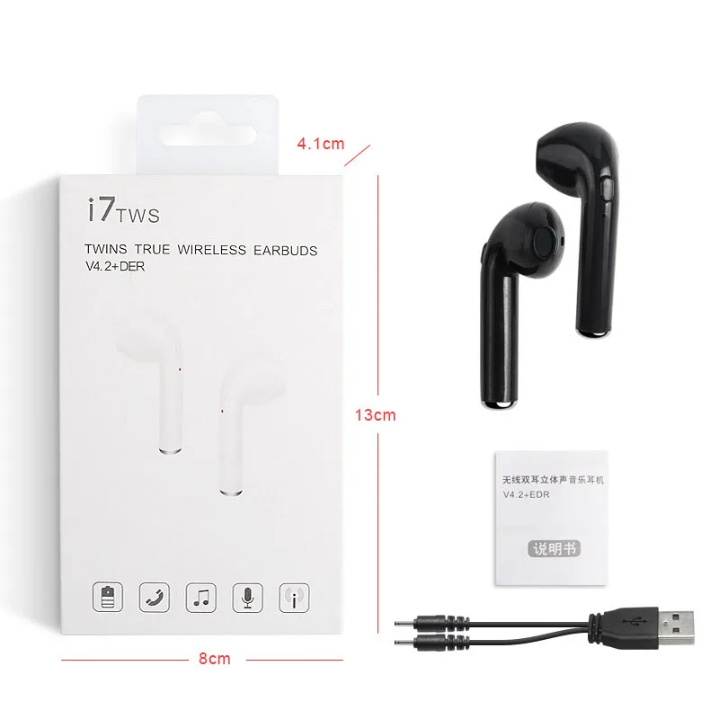 I7s TWS беспроводные наушники Bluetooth 5 0 стерео вкладыши гарнитура для Android и IOS