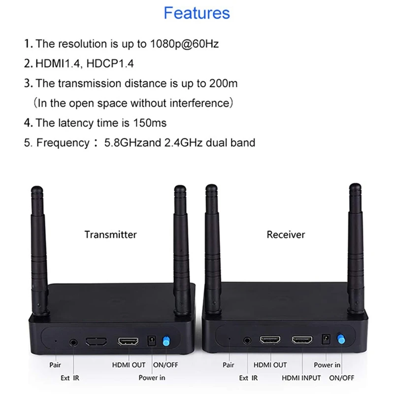 Hdmi Singal усилитель сигнала передатчик приёмник Fhd676 660Ft беспроводной 1080P для Hdtv