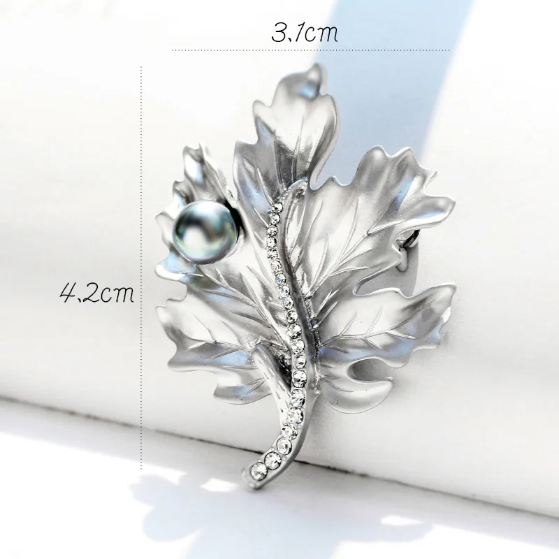 Модные ювелирные изделия из жемчуга в форме листа бусины брошь булавка женские