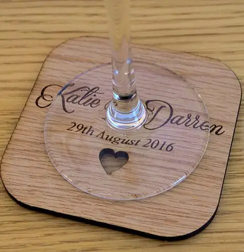 Деревянный деревенский свадебный стол для дня рождения Coaster Favours-заказ Keepsake Favour для гостей место карты