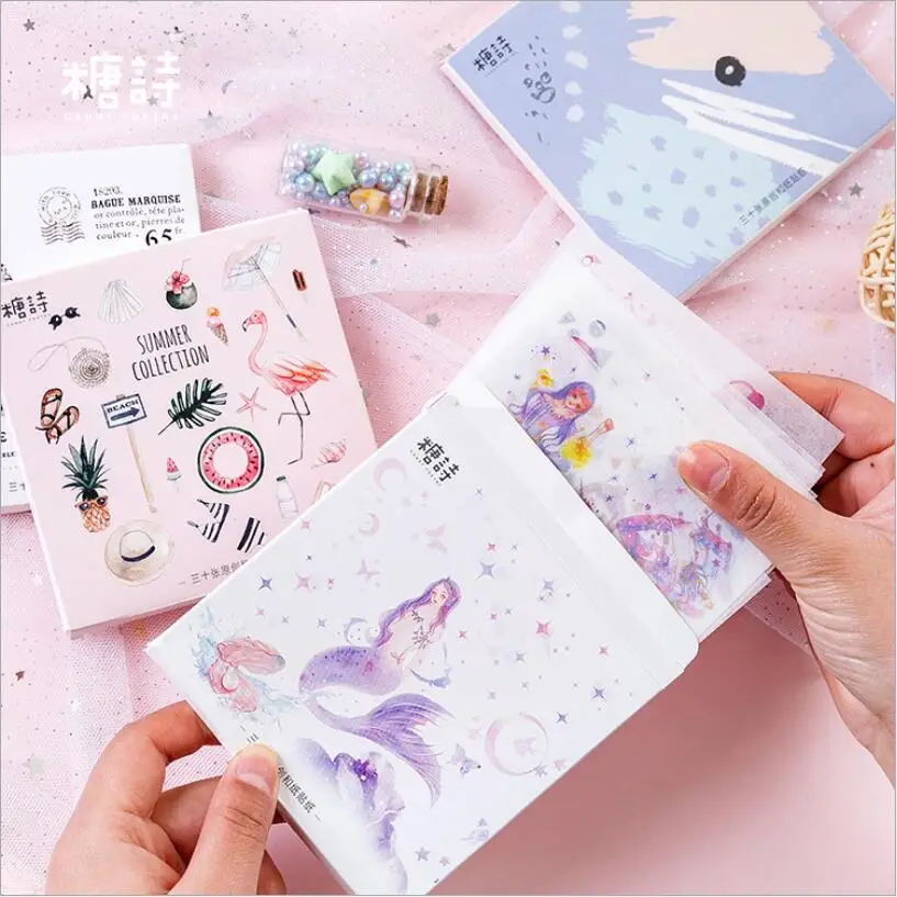 30 листов/коробка наклейки для дневника | Канцтовары офиса и дома