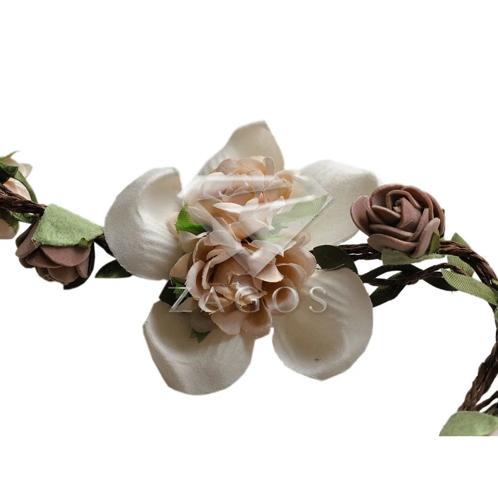 1 шт. Женская Бохо цветная цветочная ткань Корона головная повязка круглая