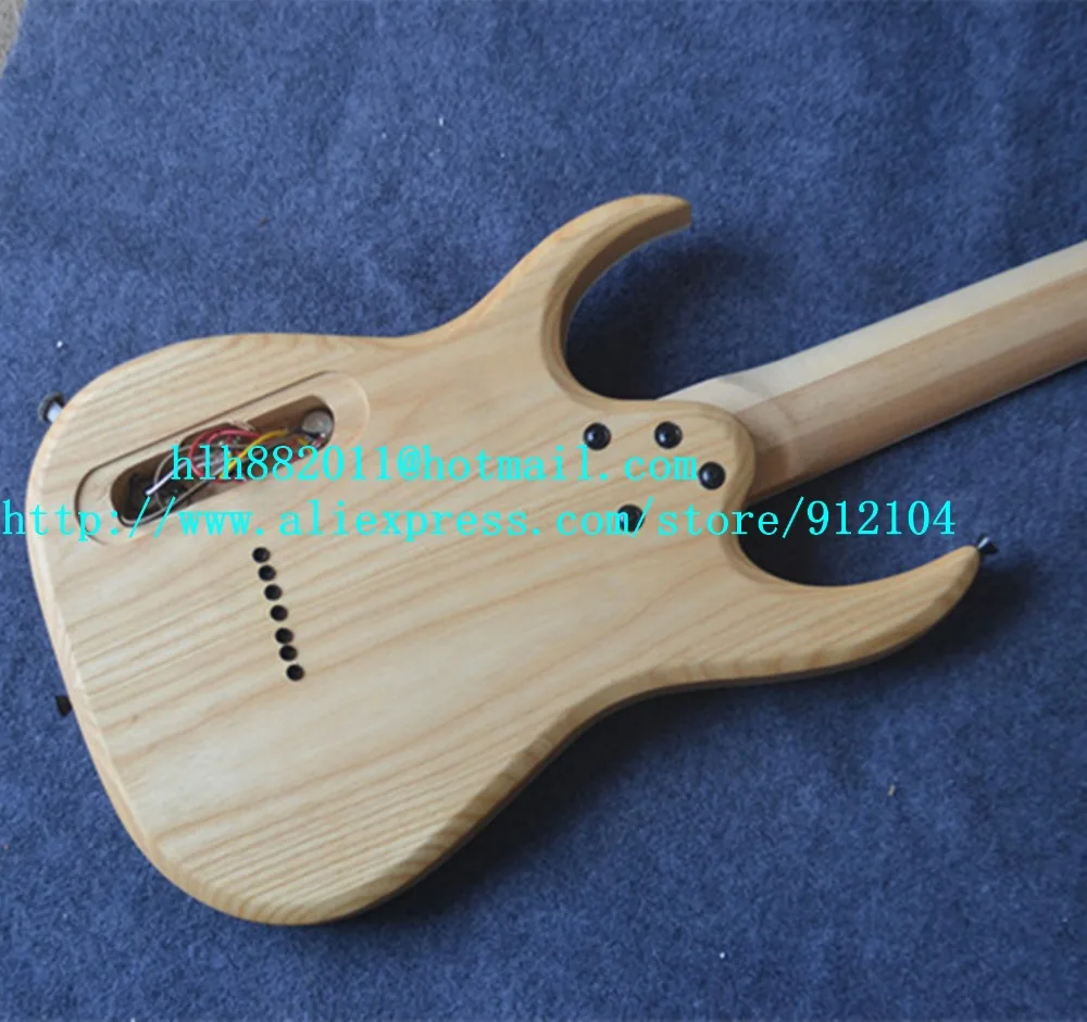 Новая 7-струнная электрическая гитара из красного дерева с естественным телом |