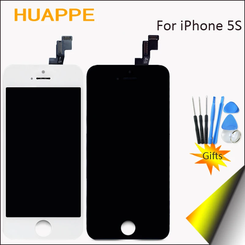 Huappe без битых пикселей качество АААА 4.0 дюйм(ов) Дисплей для Apple IPhone 5S ЖК дисплей