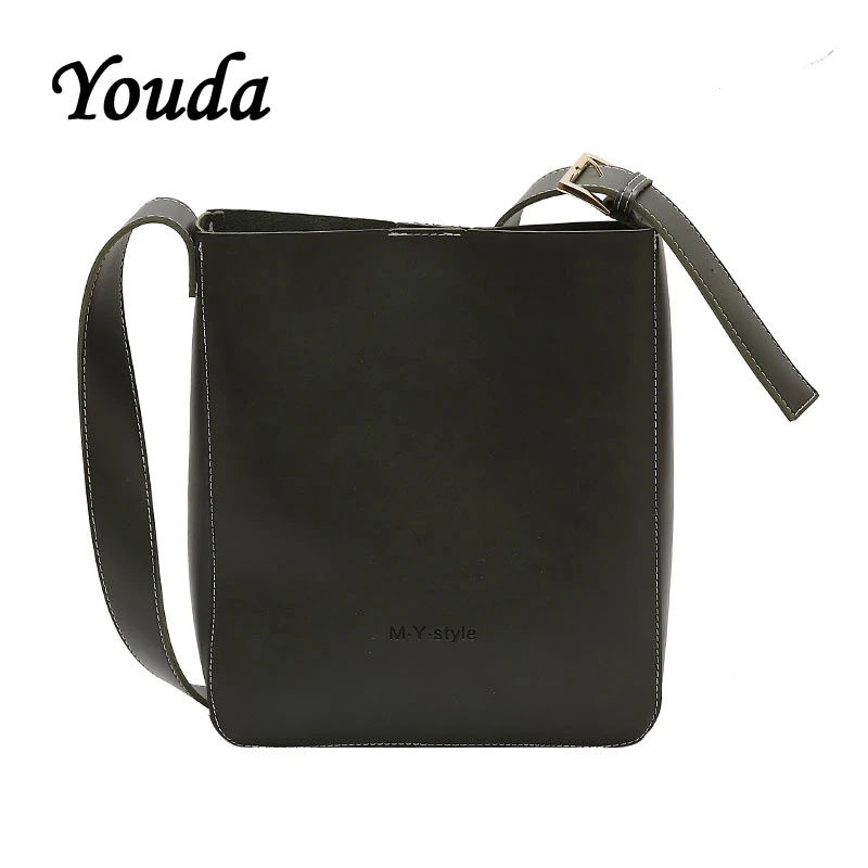 Youda большой емкости сумка на плечо в стиле ретро сплошной цвет женская