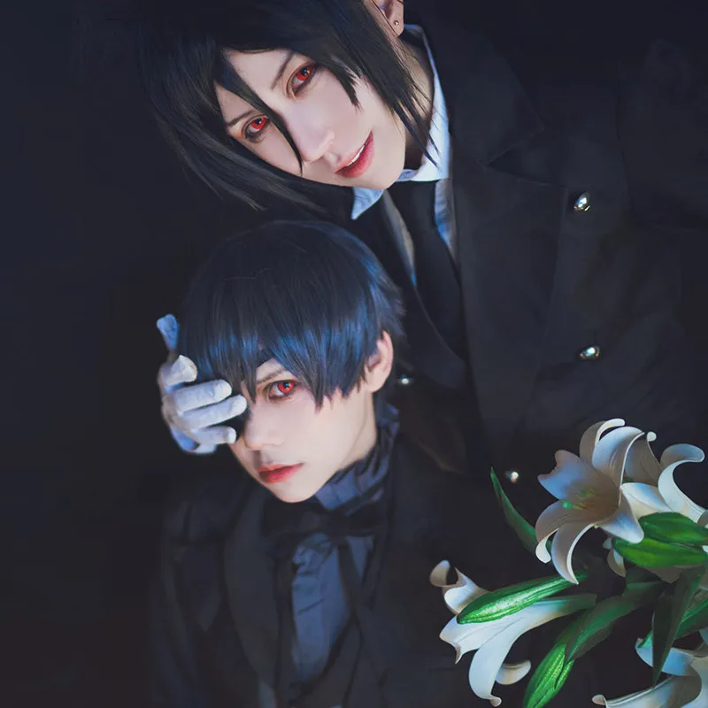 Высокое качество Аниме Черный дворецкий Ciel Phantomhive Косплей Костюм женский мужской пальто+ рубашка+ галстук+ жилет+ носки+ повязка+ шорты костюмы вечерние