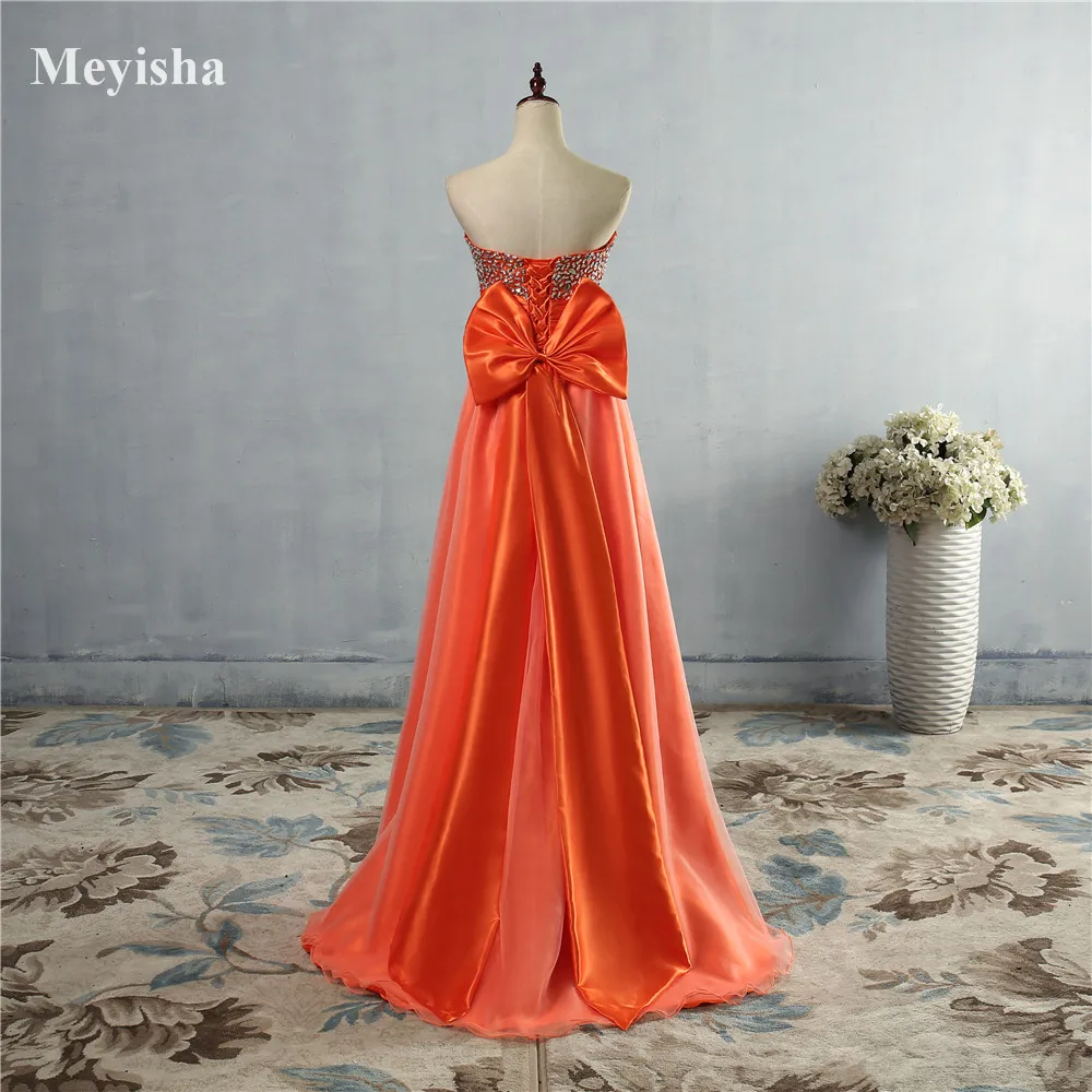 

ZJ5074 Orange Blue Crystal Front Short Back Long Dresses Evening Party Gown Long Maxi Plus Size 6 8 10 12 14 16 18 20 22 24 26