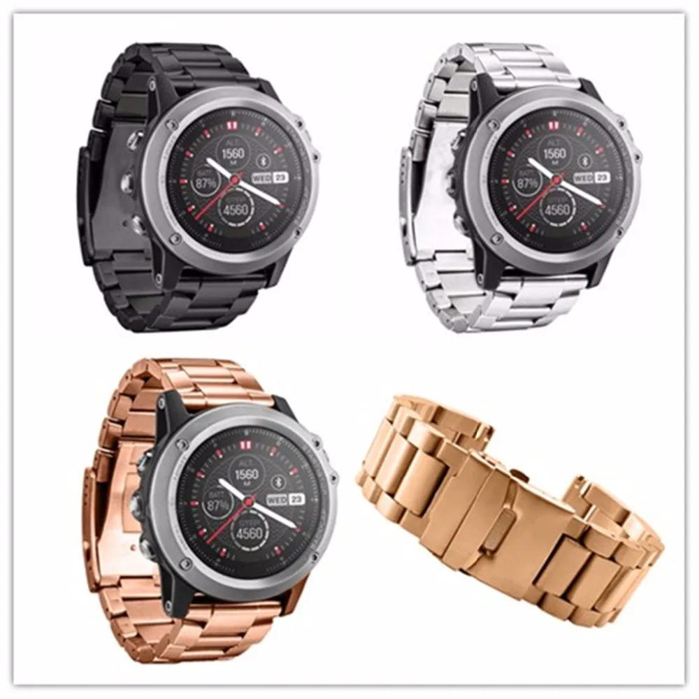 Многоцветный ремешок для часов из нержавеющей стали Garmin Fenix 3 умных с