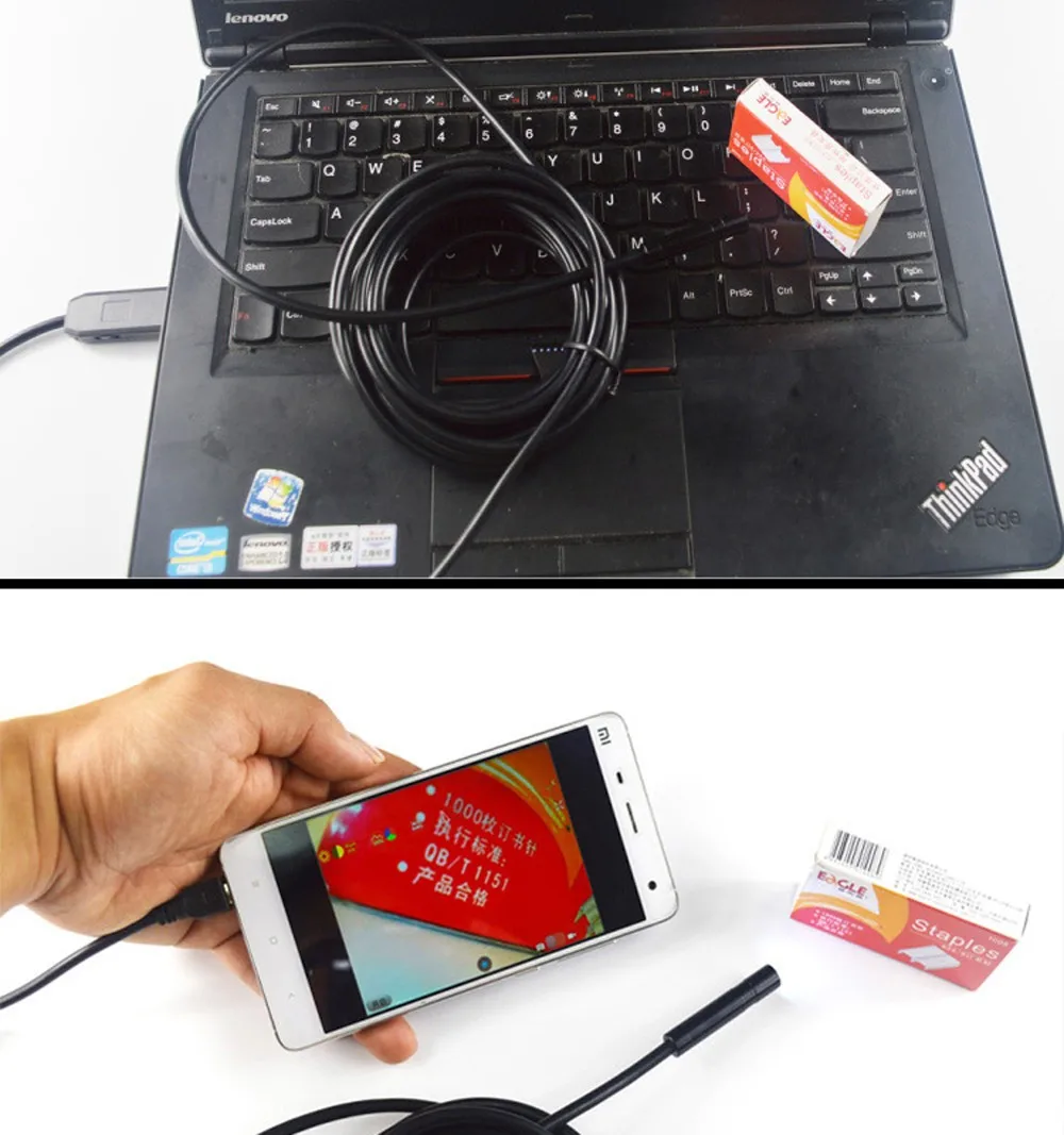 Высокое качество 5,5 мм Лен 2 м Android OTG USB эндоскоп камера Гибкая Змея USB труба осмотр Android телефон USB камера бороскоп