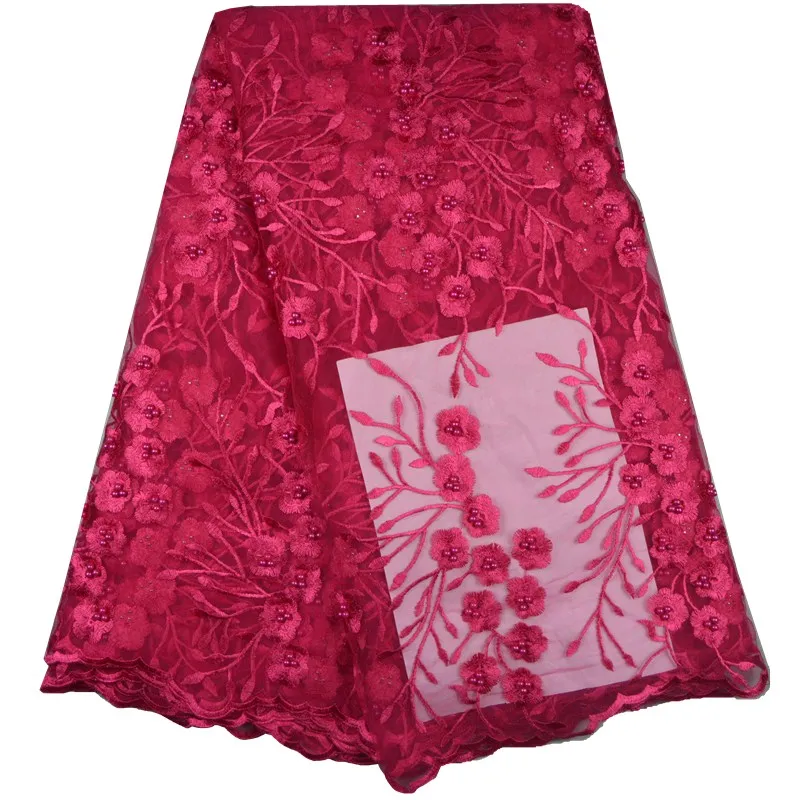 Новейшие нигерийские французские кружевные ткани с бусинами высокое качество