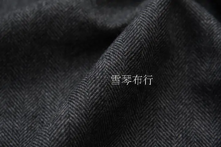 

free ship fast shipment 70% wool tweed fabric herringbone Middle gray