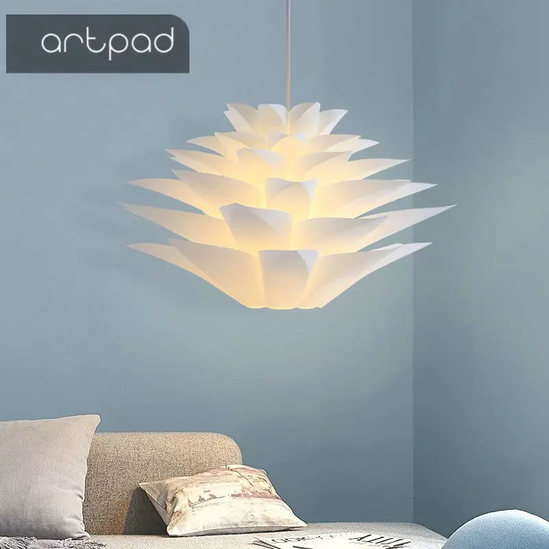 Artpad DIY ручная подвеска ввиде цветка лотоса светильник из ПВХ/пластика креативная