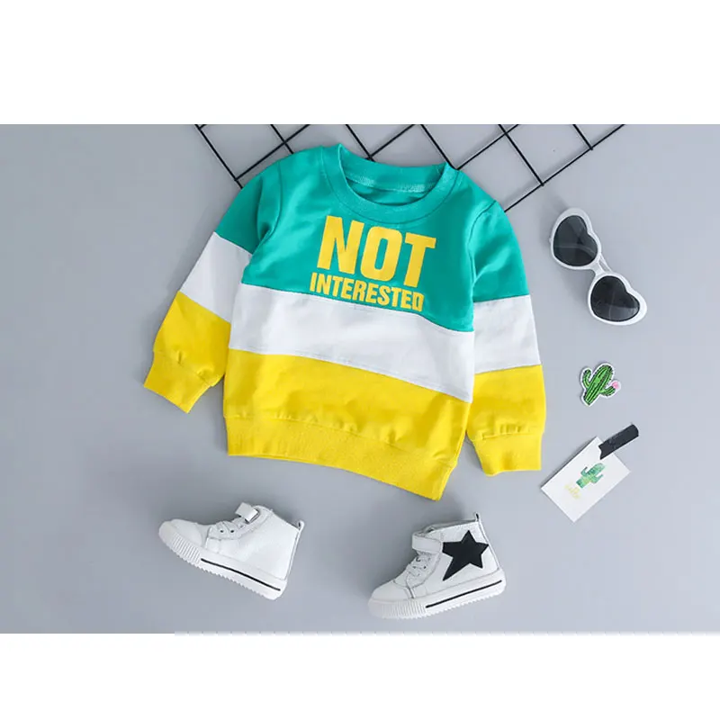 Spring Autumn Baby Boy Girl Set Cotton Toddler Kids Clothes Letter Sport Suit For Infant Splicing Long Sleeve T-Shirt Pants | Детская