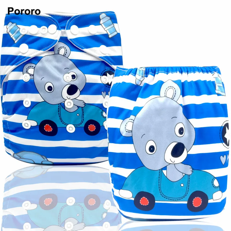 PORORO Новое поступление postional цифровая печать карманный подгузник, напечатаны один размер ткани детские пеленки