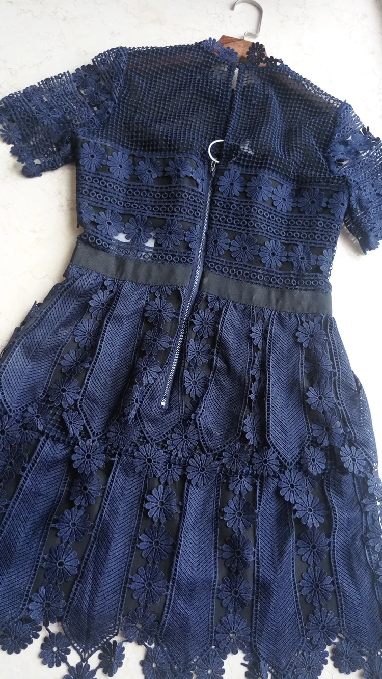 Летнее платье 2019 сексуальный прозрачный короткие рукава опояска женское кружево