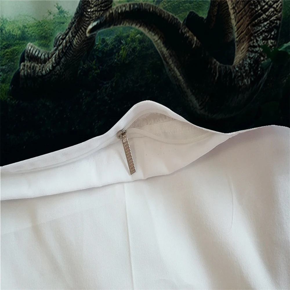 

3D Jurassic Dinosaur Bed Bedding Set Microfiber Comforter Duvet Cover Set Bedclothes Tyrannosaurus Rex Boys Bed Linens Set