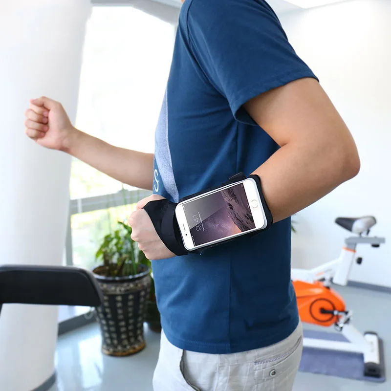 With Card Holder Slot Headphone Reflective Running Arm Wristband Smartphone Foreband Bag Case | Спорт и развлечения