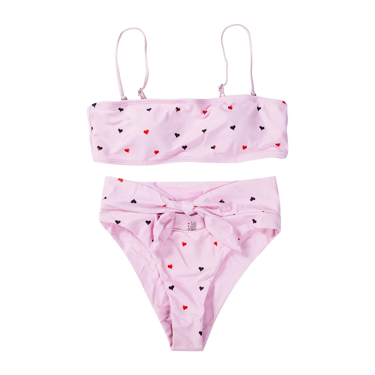 Женский комплект бикини на бретельках из двух предметов купальник шнуровке с