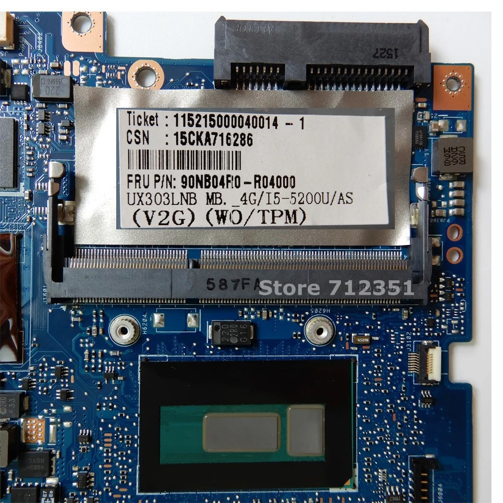 UX303LNB i5 5200 CPU 4GB RAM GT840M Материнская плата ASUS Ultrabook UX303LB UX303LN UX303L U303L материнская