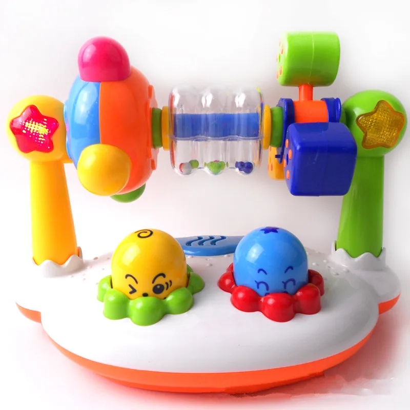 Музыкальные детские игрушки музыкальная вращающаяся подсветка для фитнеса