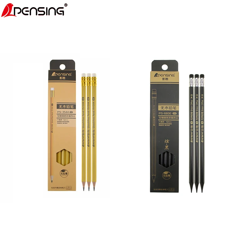 12pcs HB pencil standaard pencils lot crayons matite potloden escolar papelaria plastic criativa for kids school office material |