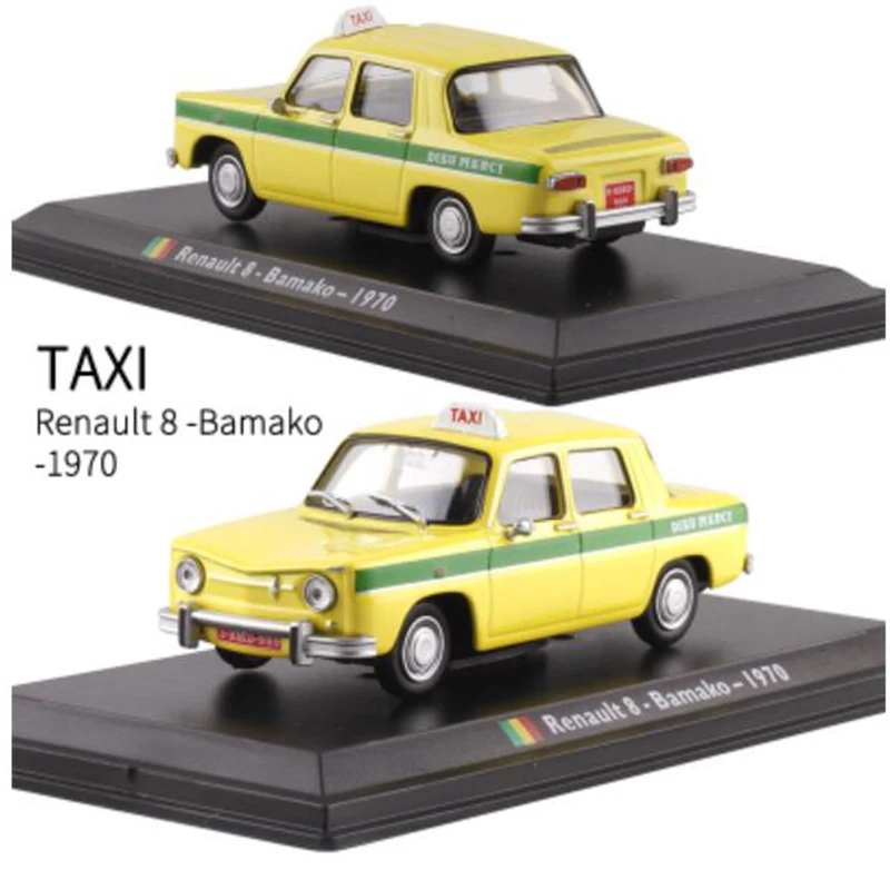 Классическая модель такси Renault 8 Bamako 12 6 автомобиля из металлического сплава 1970 см
