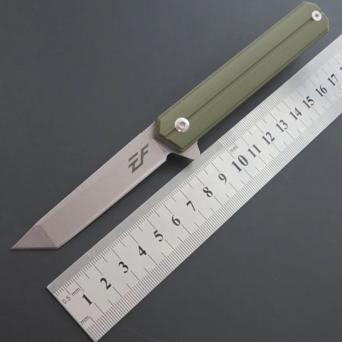 EF65-jun-Green-A7 Высокое качество EF65 нож D2 стальное лезвие G10 Ручка шарикоподшипник складной нож открытый охотничий Походный нож Нож EDC инструмент - Цвет: EF65-jun-Green-A7