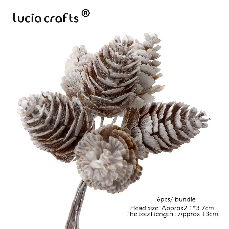 Lucia crafts 1 Набор/партия букет из СОСНОВЫХ ШИШЕК для рождественского декора венок ручной работы ГИРЛЯНДА цветочное Ремесло Искусственные растения A0801 - Цвет: Style1