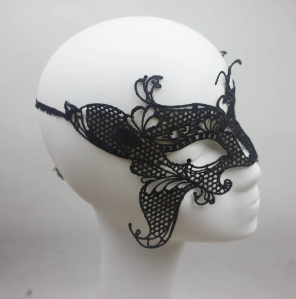 Лидер продаж Женская НЕОБРАБОТАННАЯ маска с большими бабочками и глазами черная