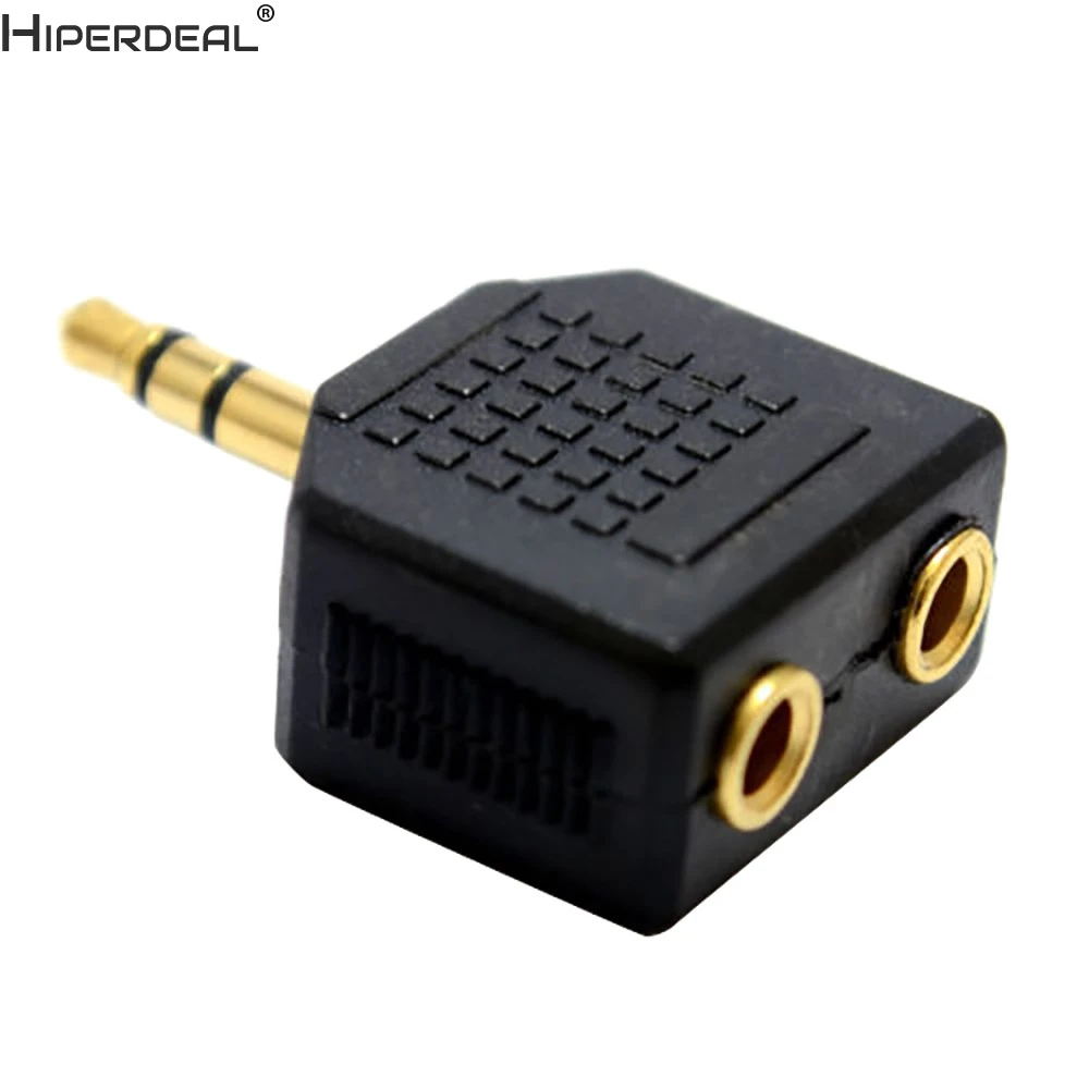Сплиттер для наушников HIPERDEAL 3 5 мм 1 штекер на 2 гнезда Oct30HW|stereo jack|3.5mm stereostereo headphone
