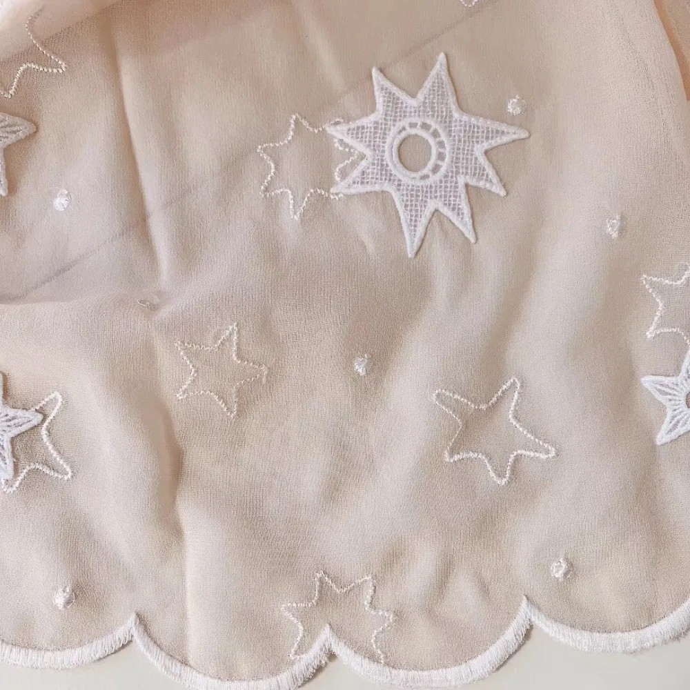 

2020 Kids Dresses For Girls 2-8T Exquisite Star Pattern Embroidered Dress High Quality Chiffon Princess Dress