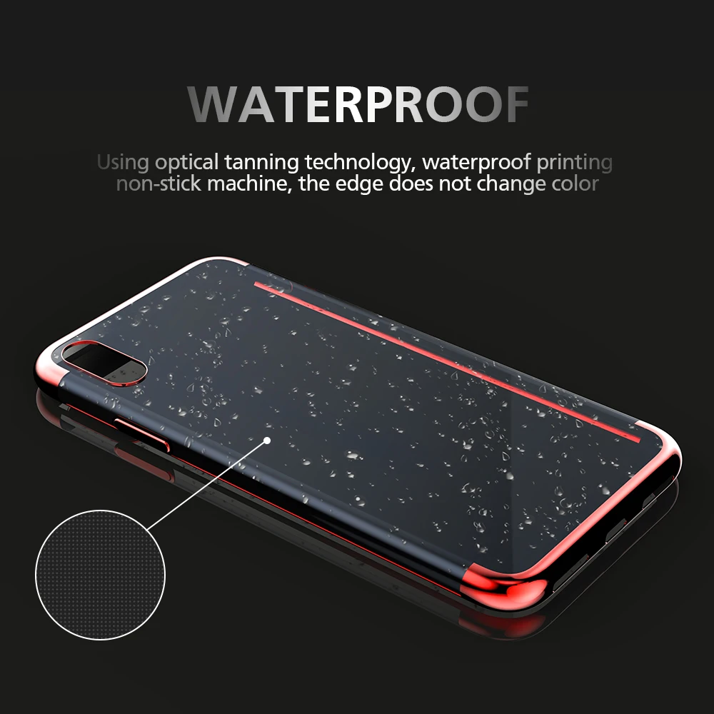 Чехол KEYSION из мягкого ТПУ для iPhone X 7 8 Plus 6s 5 Ультратонкий Прозрачный блестящий
