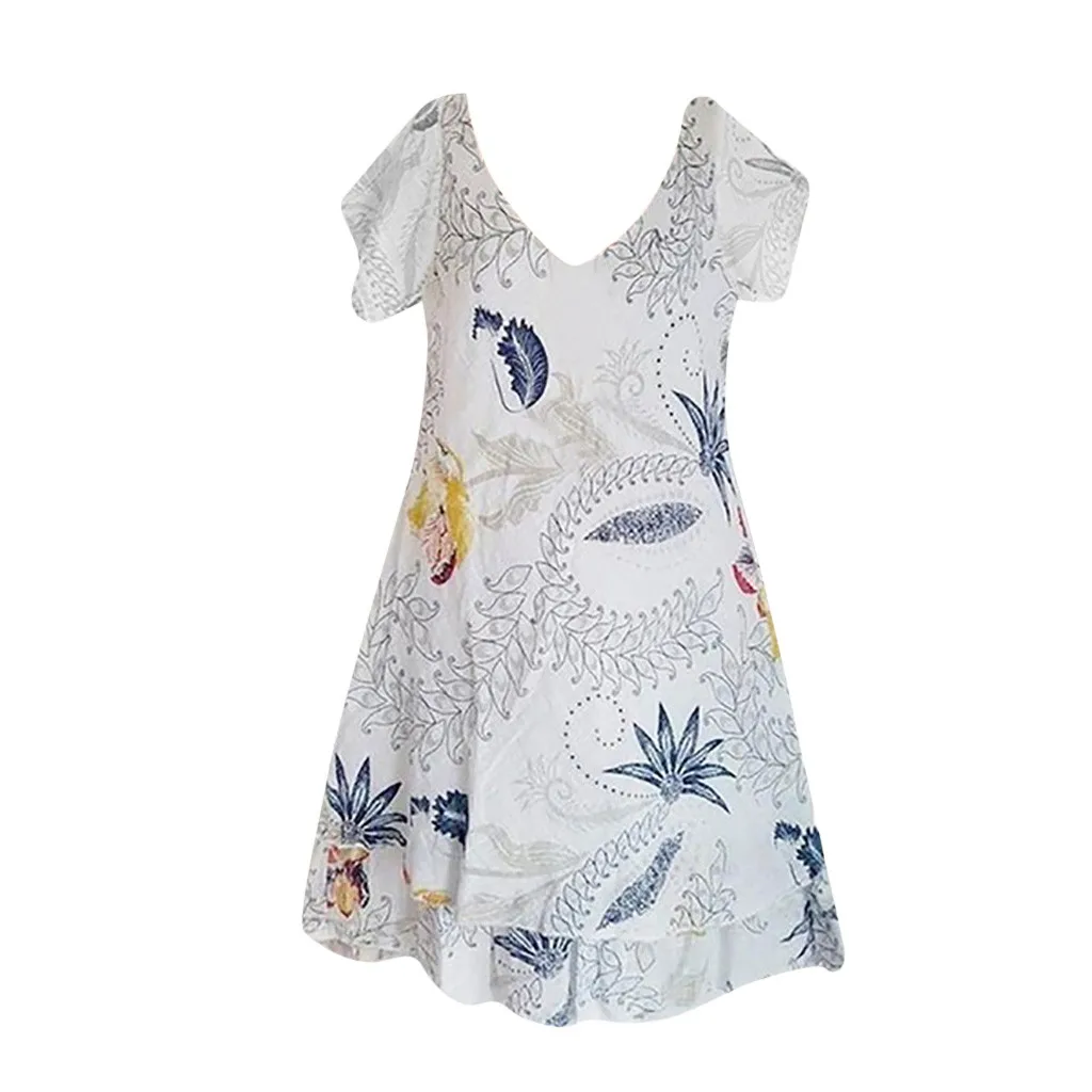 Женское платье миди с принтом размера s Свободная безрукавка жилет от солнца 2019