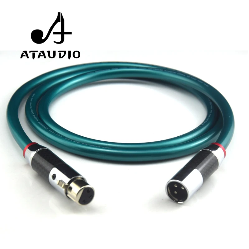 ATAUDIO 1 пара Hifi XLR кабель Pure OCC аудио с высококачественным углеродным волокном Plug| |