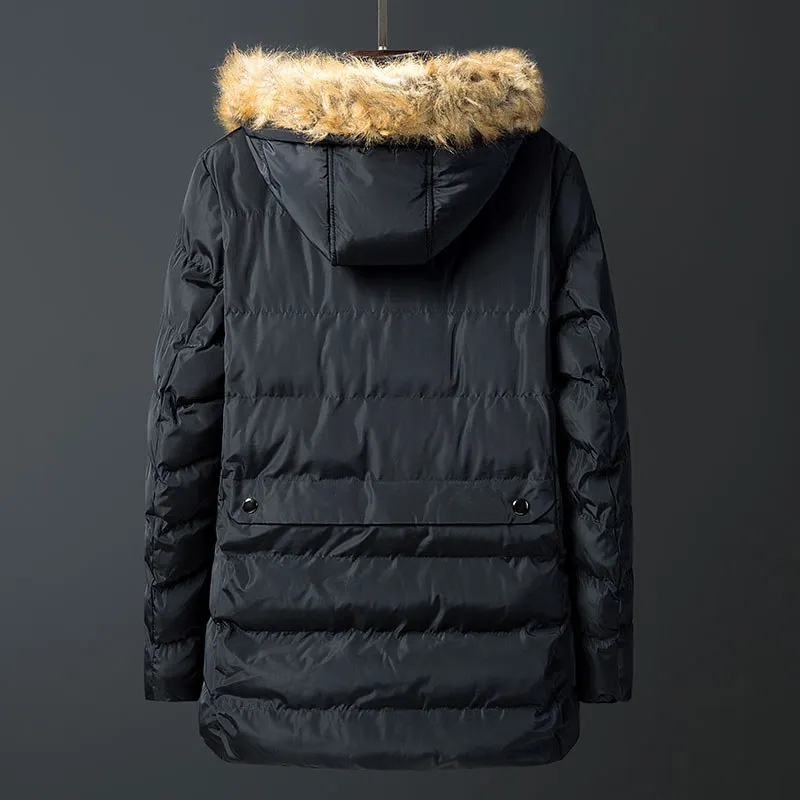 Мужская куртка ветрозащитная зимняя теплая длинная стеганая мужская Осенняя